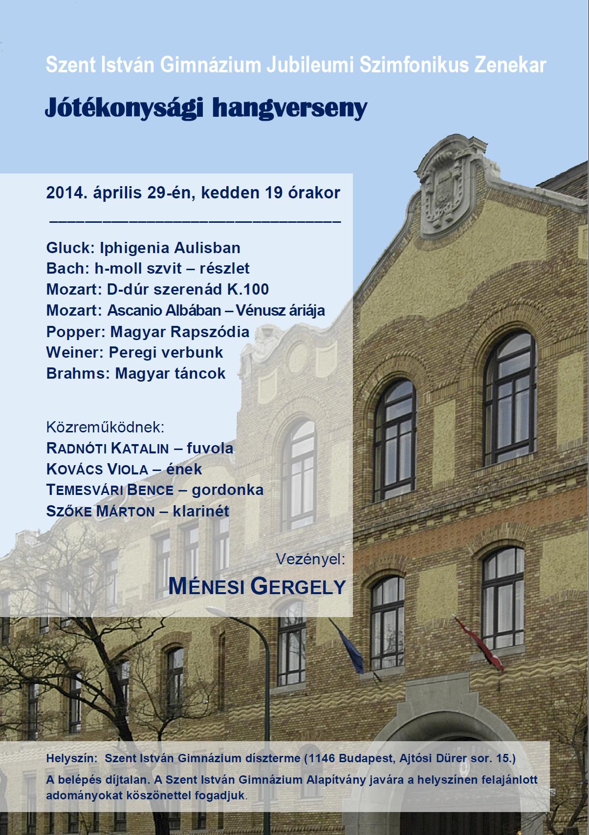 Szent István Gimnázium Jubileumi Szimfonikus Zenekar koncertje