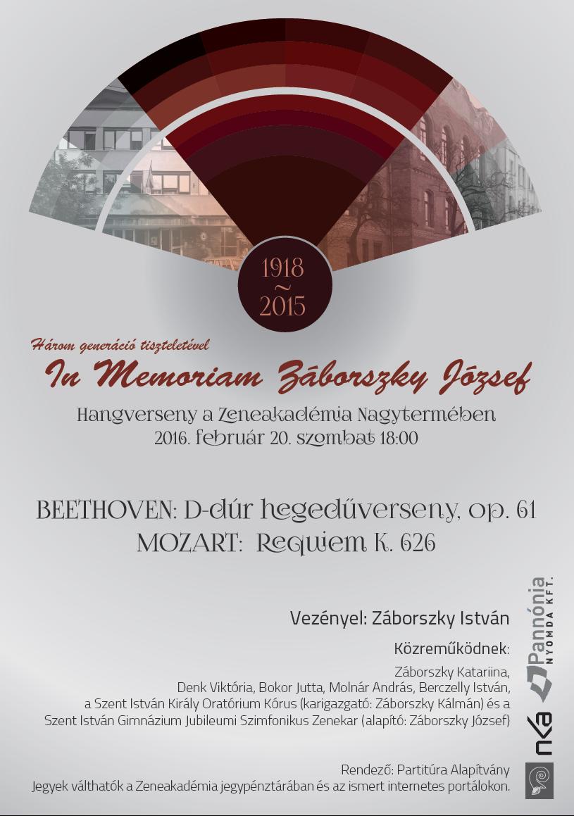 Szent István Gimnázium Jubileumi Szimfonikus Zenekar emlékkoncertje