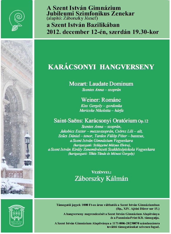 2012.12.12. Karácsonyi hangverseny a Szent István Bazilikában