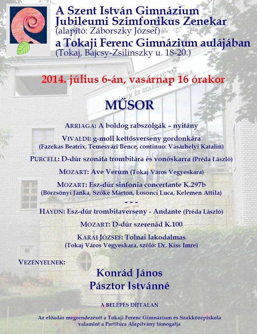 Szent István Gimnázium Jubileumi Szimfonikus Zenekar koncertje
