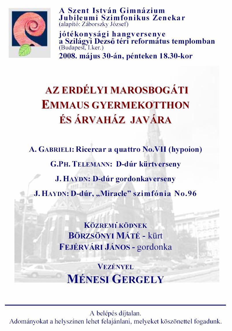 2008.05.30. Jótékonysági koncert