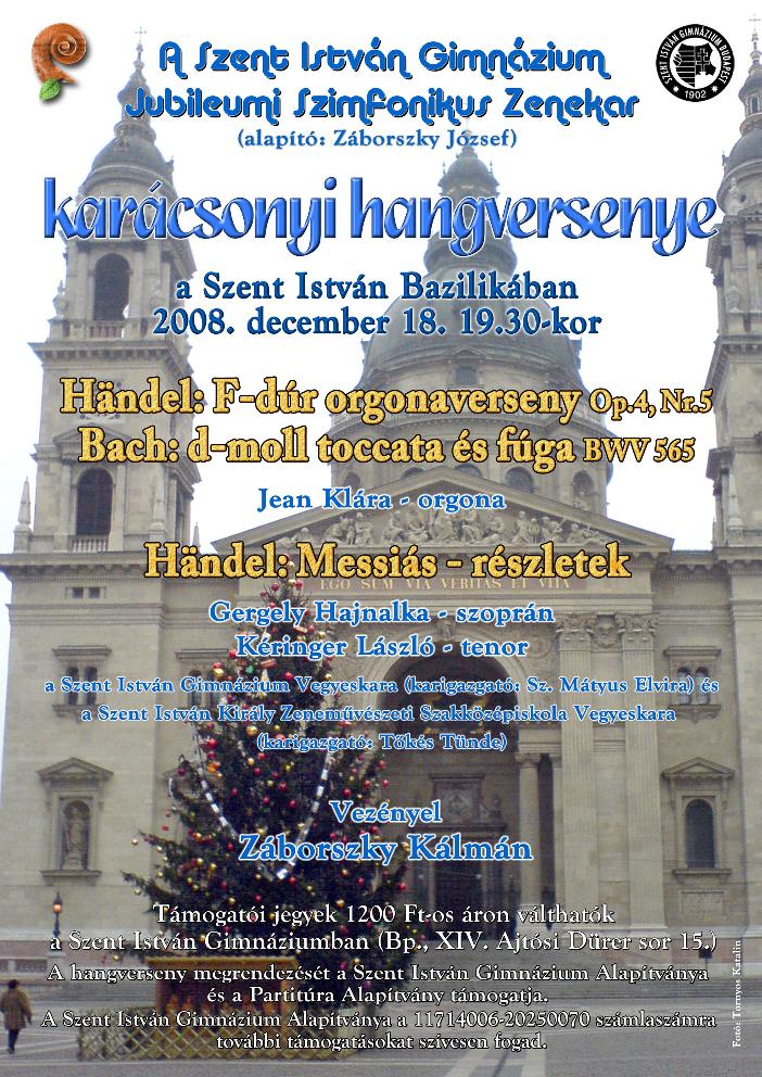 2008.12.18. Karácsonyi hangverseny a Szent István Bazilikában