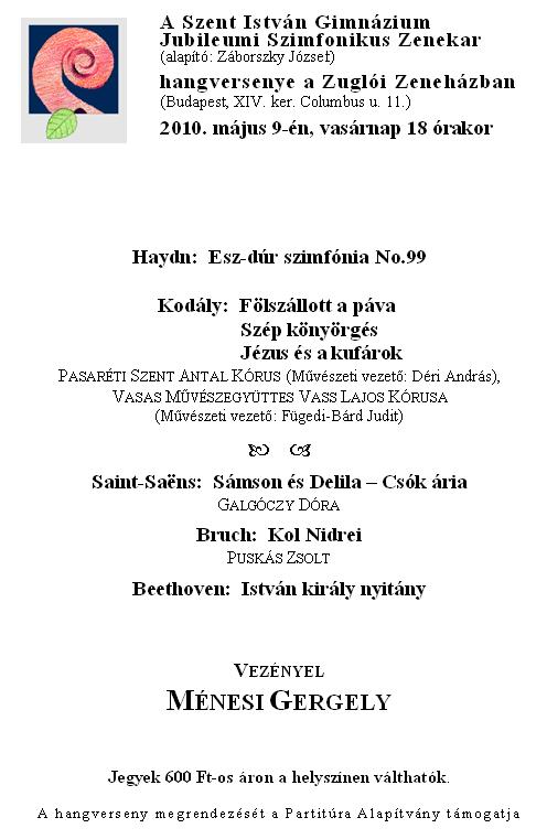 2010.05.09. Zuglói Zeneház vez: Ménesi Gergely