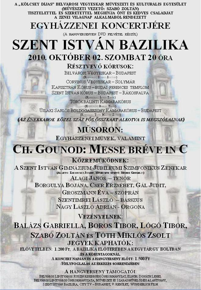 2010.10.02. Egyházzenei koncert a Szent István Bazilikában