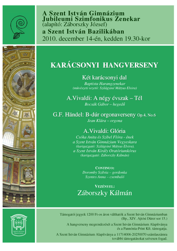 2010.12.14. Karácsonyi hangverseny a Szent István Bazilikában