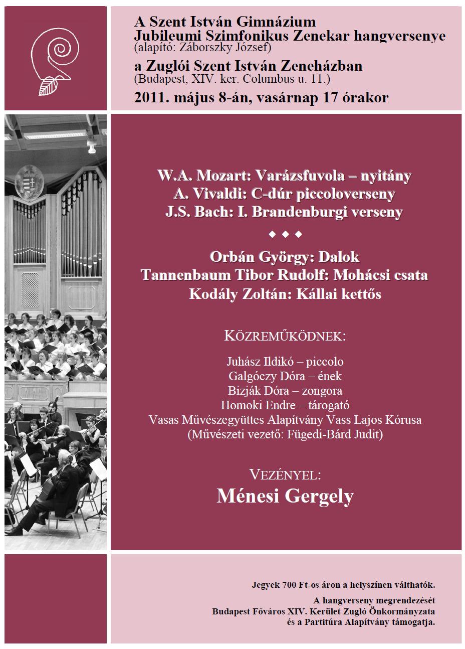 2011.05.08. Zugli Zenehz. Mozart, Vivaldi, Bach, vez: Mnesi Gergely